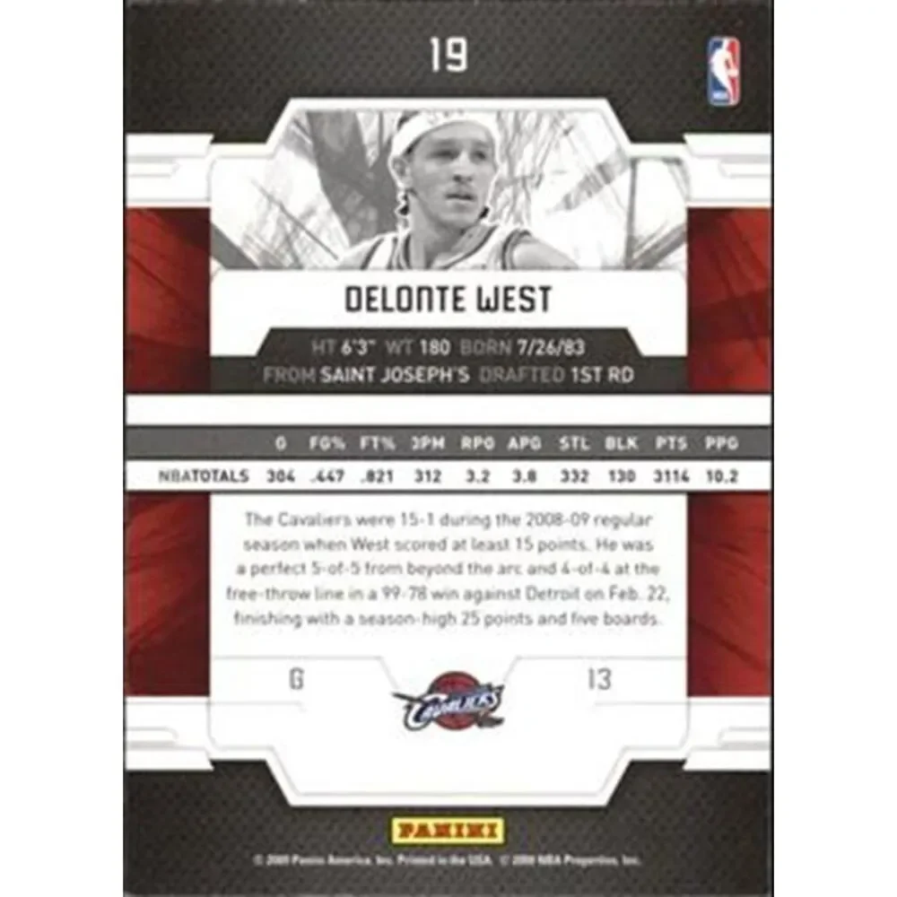 2009 Donruss Elite Basketball Card - #19 Delonte West